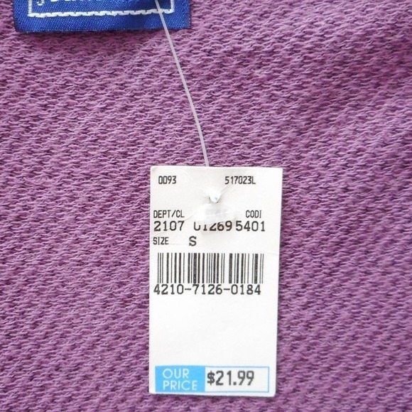 Cobalt Jeanswear Sweater Womens S Purple Collared Button Front Cardigan Top Y2K - Picture 11 of 11